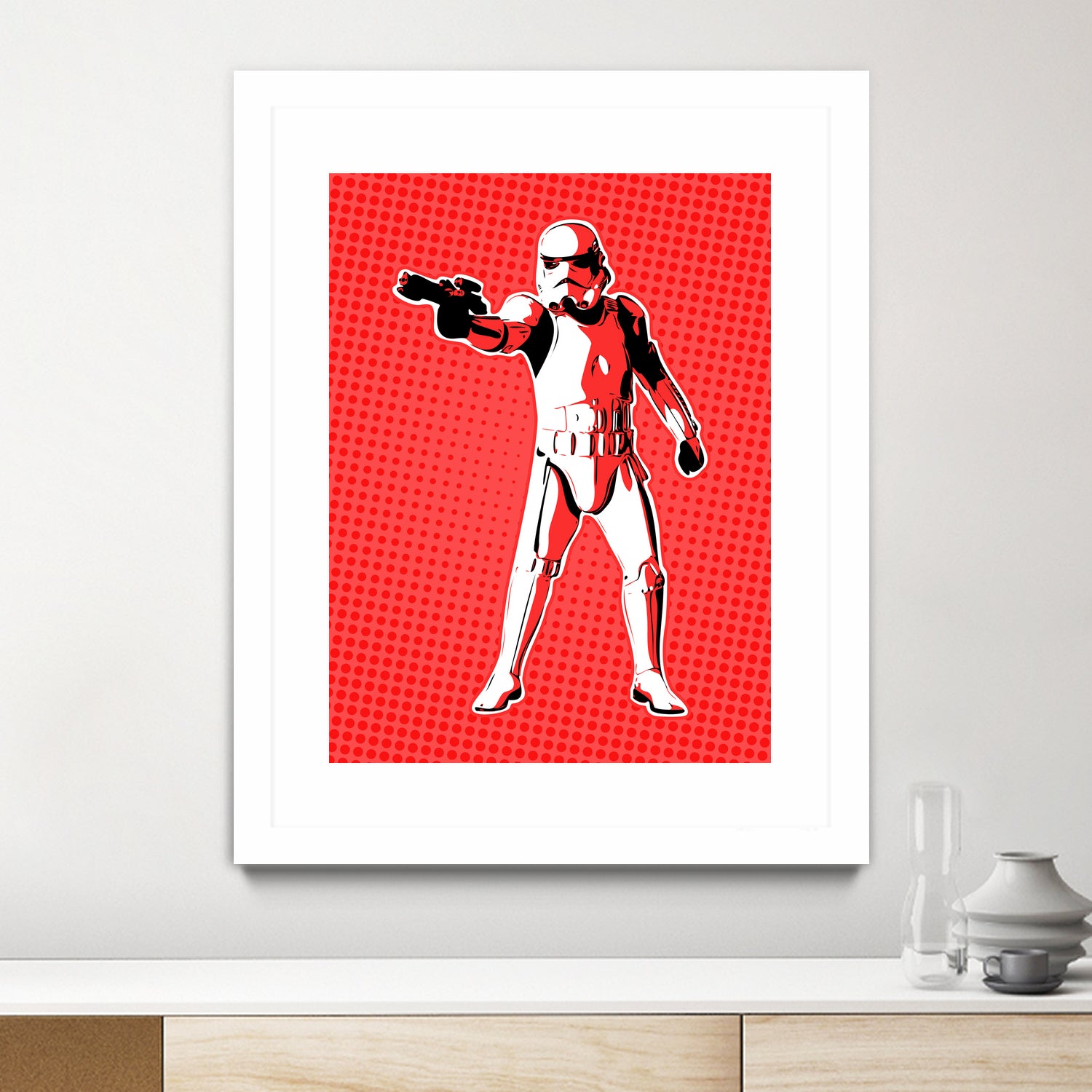 Stormtrooper | Pop Art by William Cuccio on GIANT ART - red digital painting