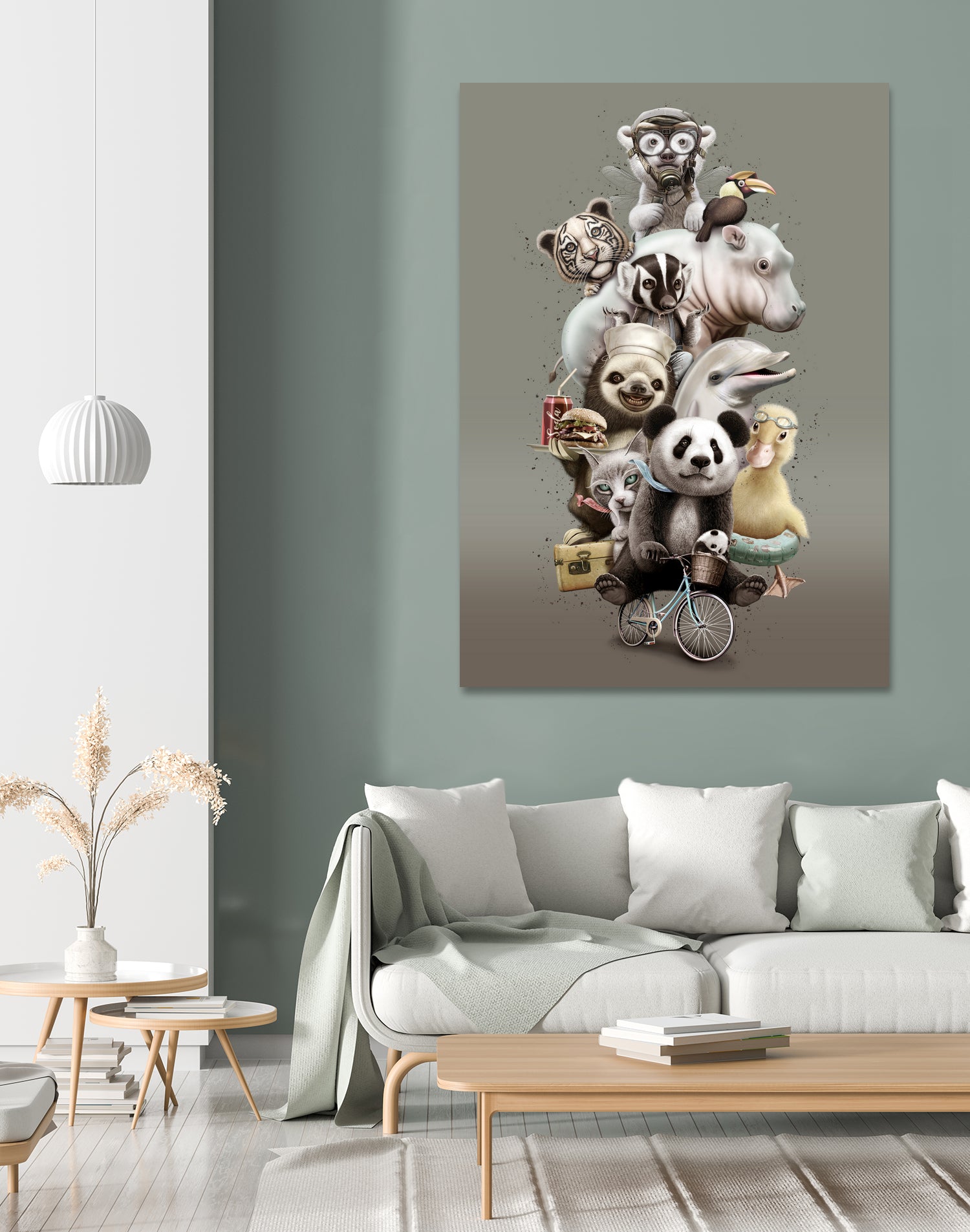 ZOO ESCAPE by JUMALI KATANI on GIANT ART - gray digital painting