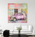 2CV Retro Car by Andrea Haase on GIANT ART - pink photo illustration