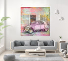 2CV Retro Car by Andrea Haase on GIANT ART - pink photo illustration