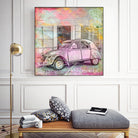 2CV Retro Car by Andrea Haase on GIANT ART - pink photo illustration