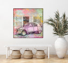 2CV Retro Car by Andrea Haase on GIANT ART - pink photo illustration