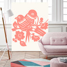 Love Birds Coral by Thomas Fernez on GIANT ART - pink digital drawing