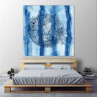 Puffer Fish Shibori by Thomas Fernez on GIANT ART - blue digital drawing