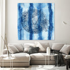 Puffer Fish Shibori by Thomas Fernez on GIANT ART - blue digital drawing