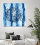 Puffer Fish Shibori by Thomas Fernez on GIANT ART - blue digital drawing