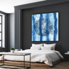 Puffer Fish Shibori by Thomas Fernez on GIANT ART - blue digital drawing