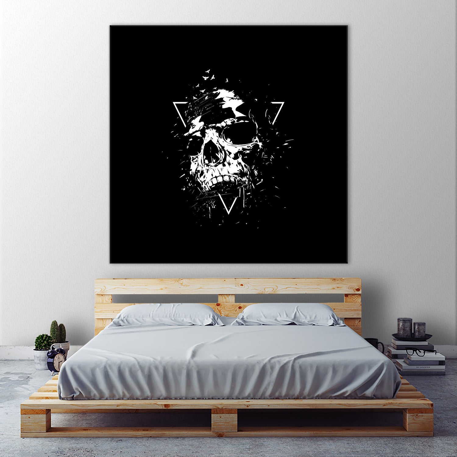 Skull X (bw) by Solti Balázs on GIANT ART - black digital painting