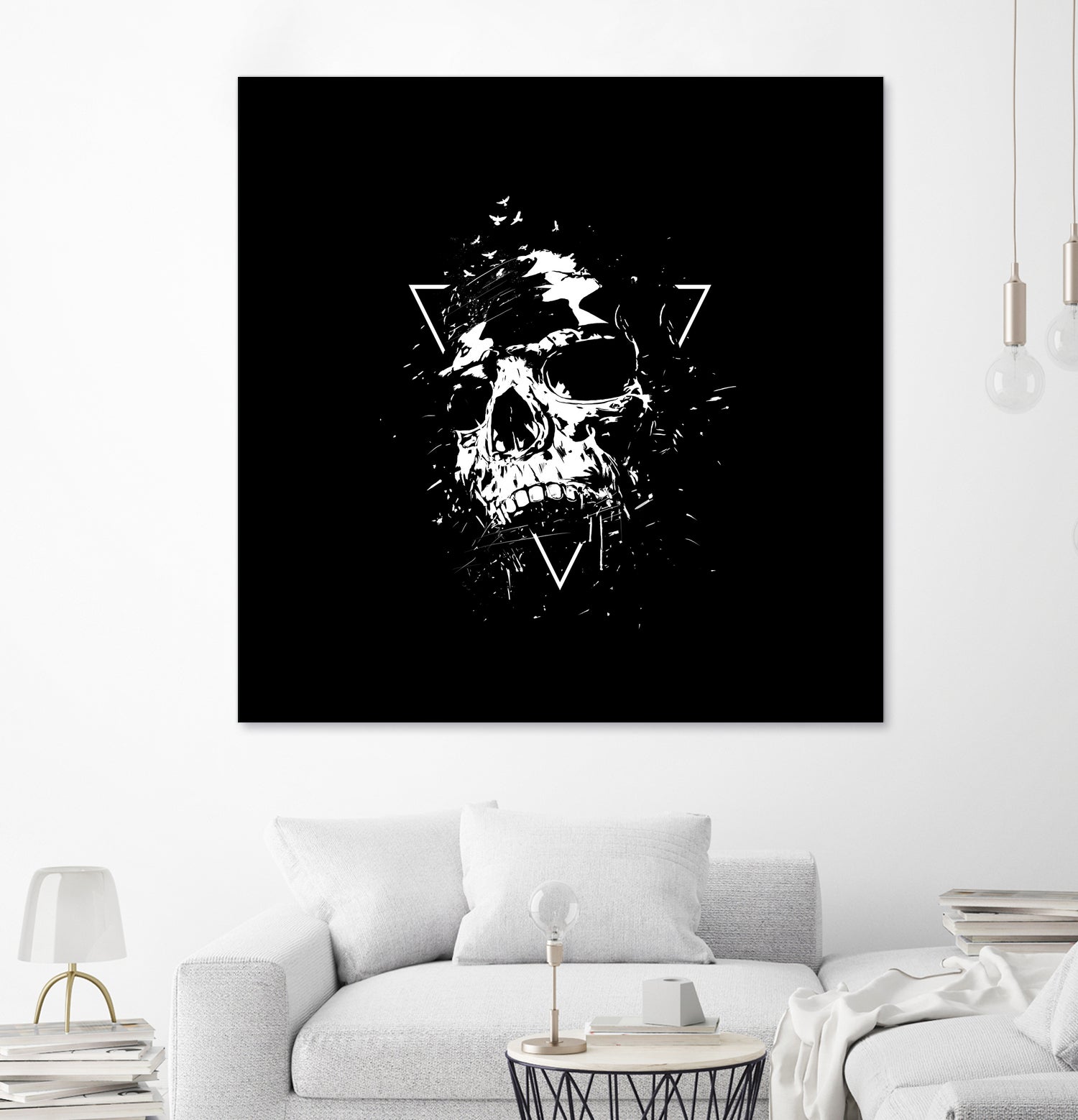 Skull X (bw) by Solti Balázs on GIANT ART - black digital painting