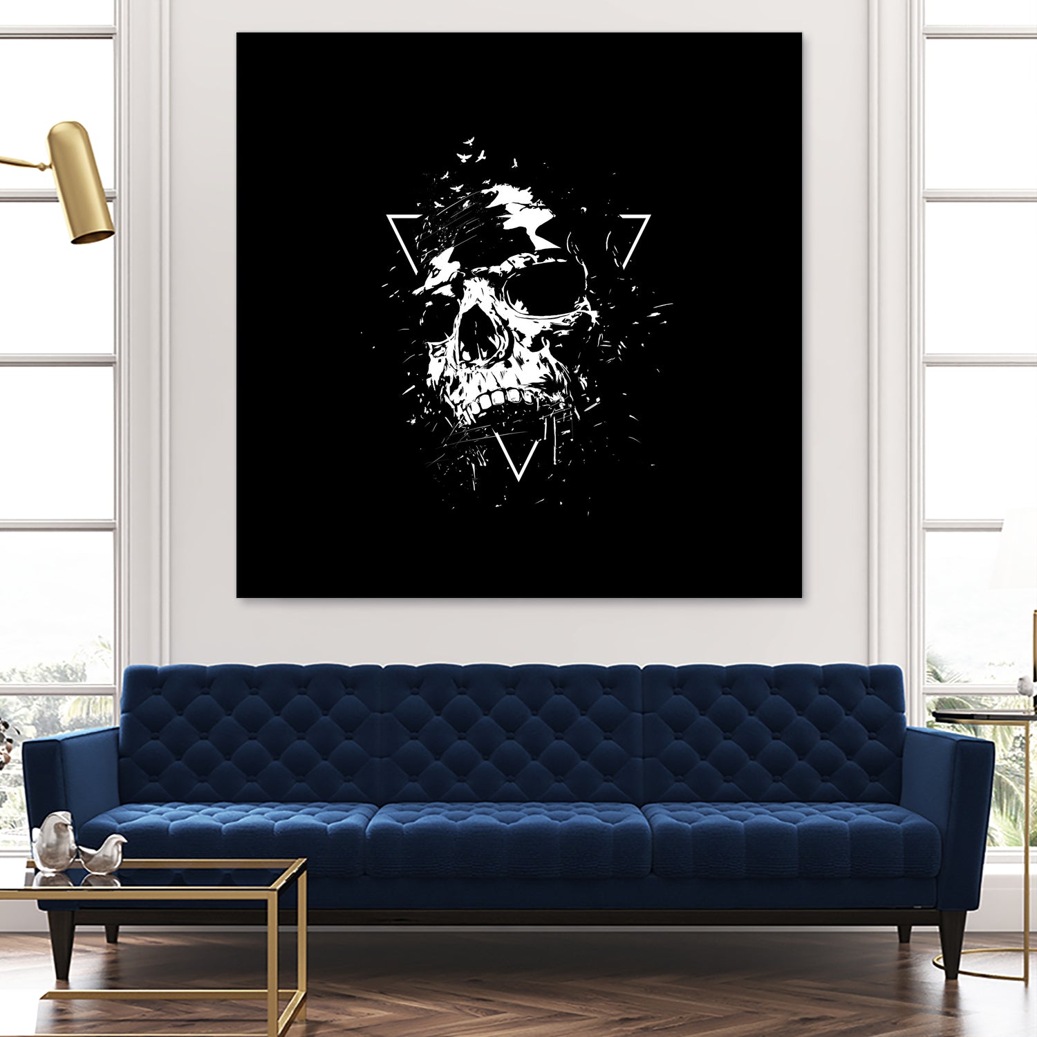 Skull X (bw) by Solti Balázs on GIANT ART - black digital painting