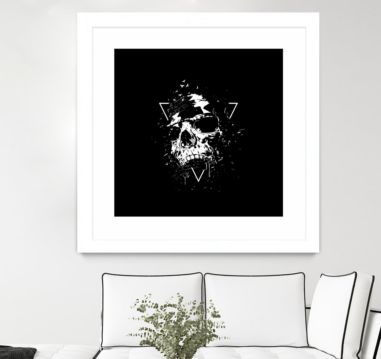 Skull X (bw) by Solti Balázs on GIANT ART - black digital painting