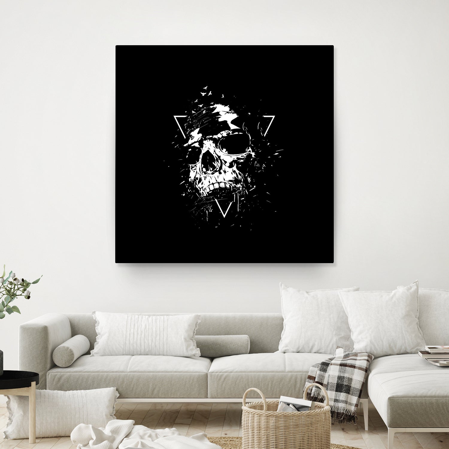 Skull X (bw) by Solti Balázs on GIANT ART - black digital painting