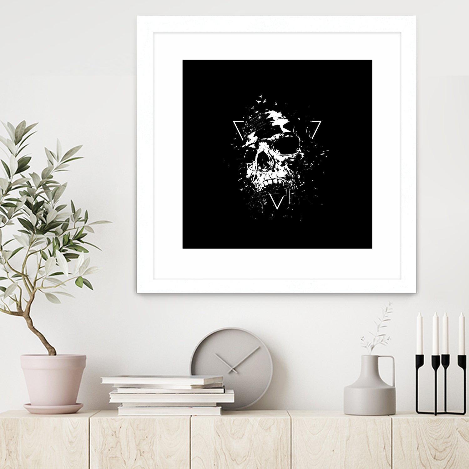 Skull X (bw) by Solti Balázs on GIANT ART - black digital painting