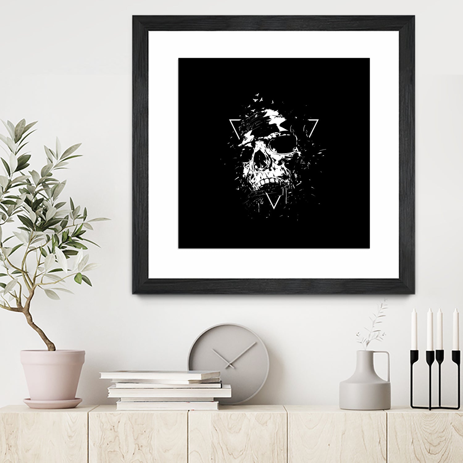 Skull X (bw) by Solti Balázs on GIANT ART - black digital painting