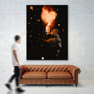 Heart On Fire by GEN Z by Rigaud Mickaël on GIANT ART - orange photo illustration