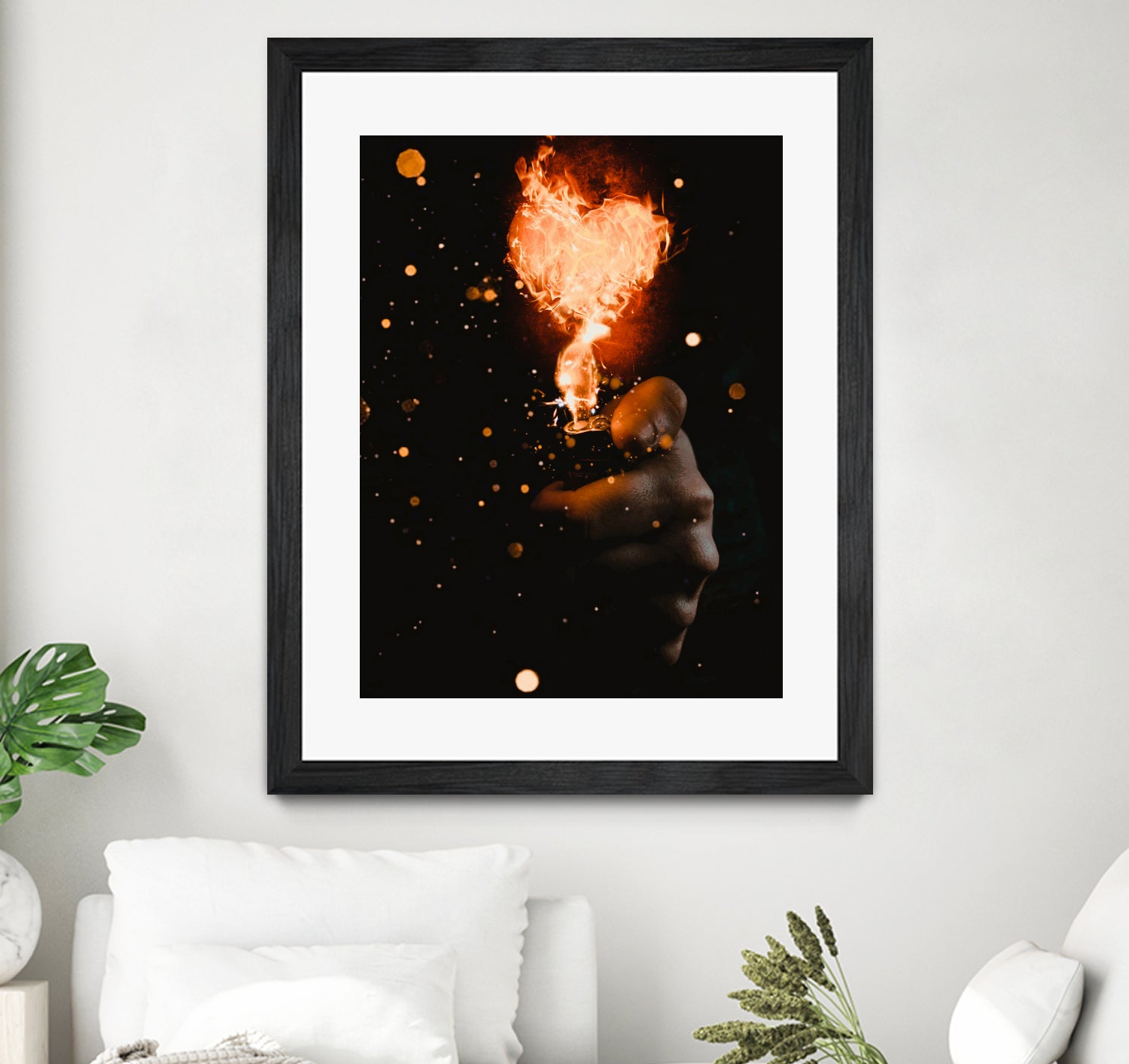 Heart On Fire by GEN Z by Rigaud Mickaël on GIANT ART - orange photo illustration