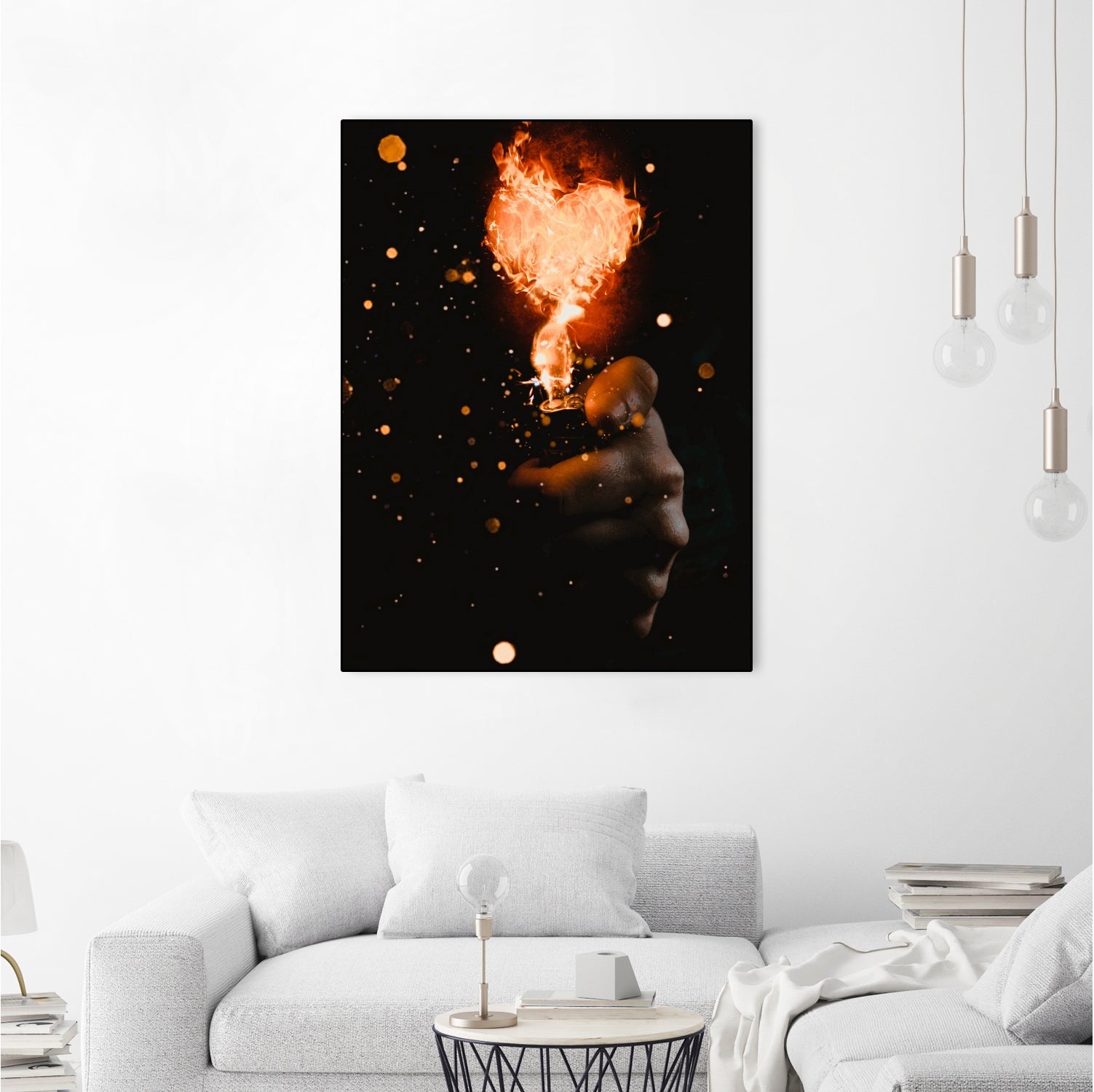 Heart On Fire by GEN Z by Rigaud Mickaël on GIANT ART - orange photo illustration