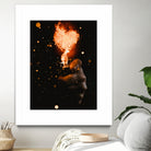 Heart On Fire by GEN Z by Rigaud Mickaël on GIANT ART - orange photo illustration