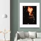 Heart On Fire by GEN Z by Rigaud Mickaël on GIANT ART - orange photo illustration