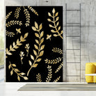 Gold Leaves Pattern #1 #drawing #decor #art by Anita & Bella Jantz on GIANT ART - brown digital drawing