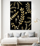 Gold Leaves Pattern #1 #drawing #decor #art by Anita & Bella Jantz on GIANT ART - brown digital drawing