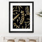 Gold Leaves Pattern #1 #drawing #decor #art by Anita & Bella Jantz on GIANT ART - brown digital drawing