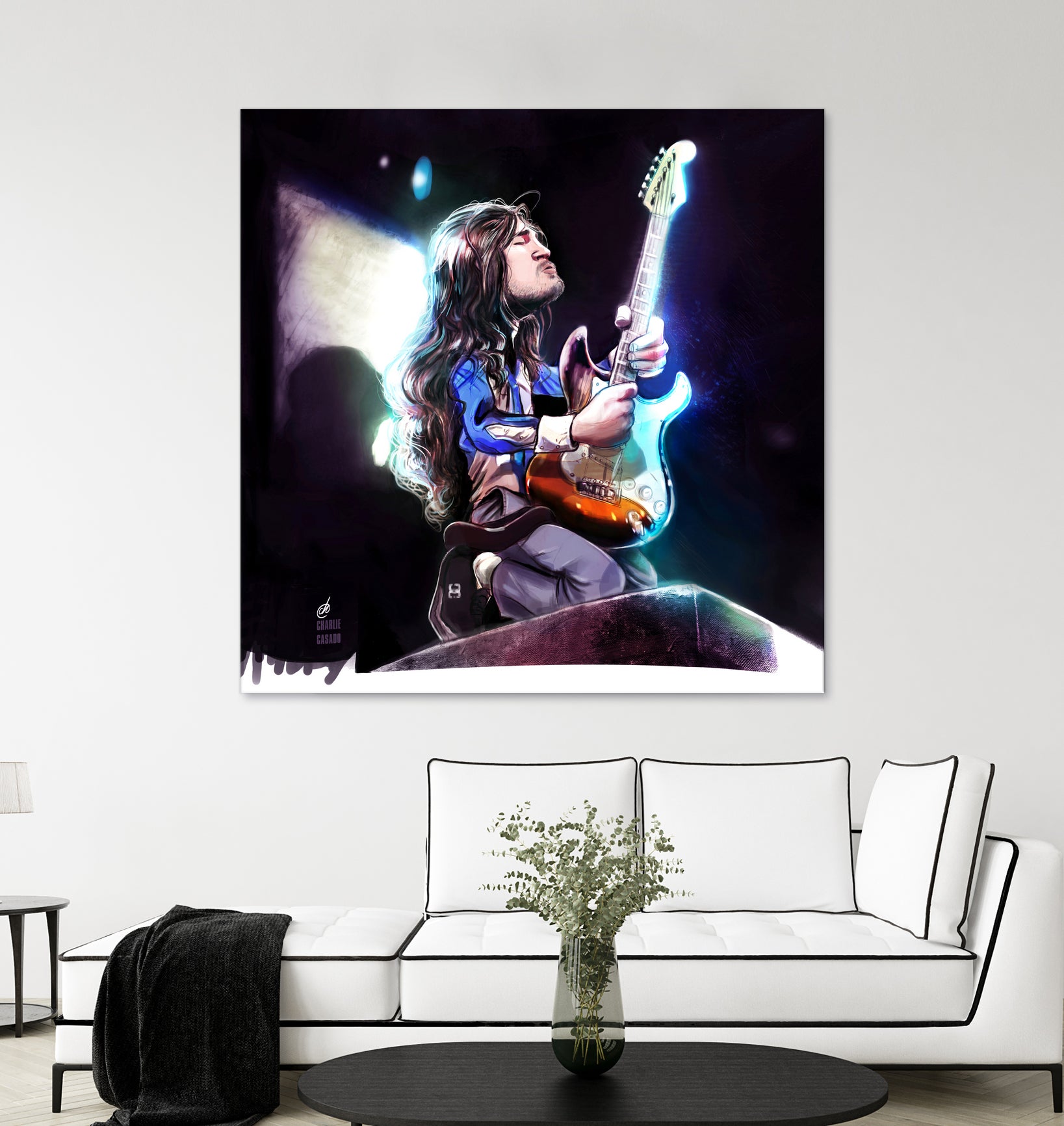 Frusciante Slane Castle by Charlie Casado on GIANT ART - black digital drawing