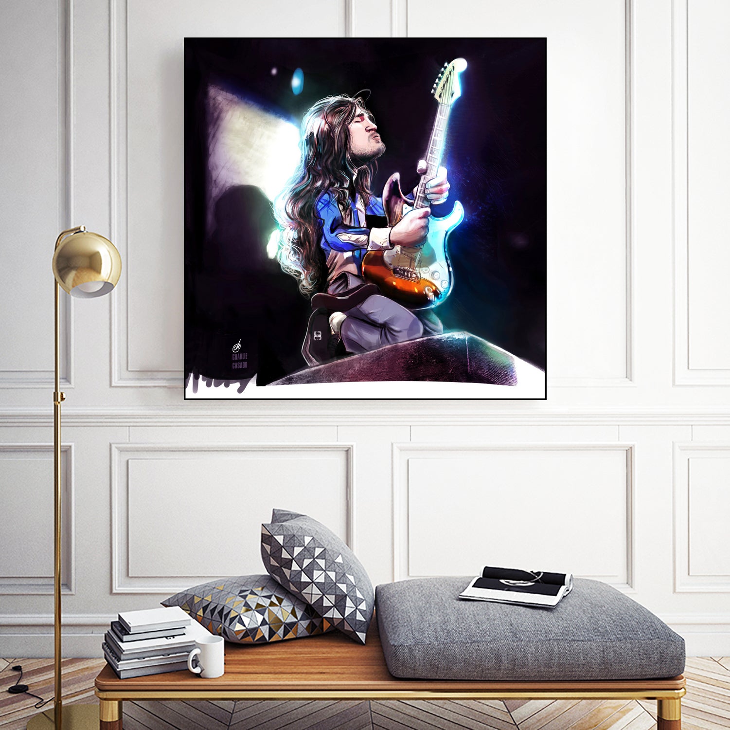 Frusciante Slane Castle by Charlie Casado on GIANT ART - black digital drawing