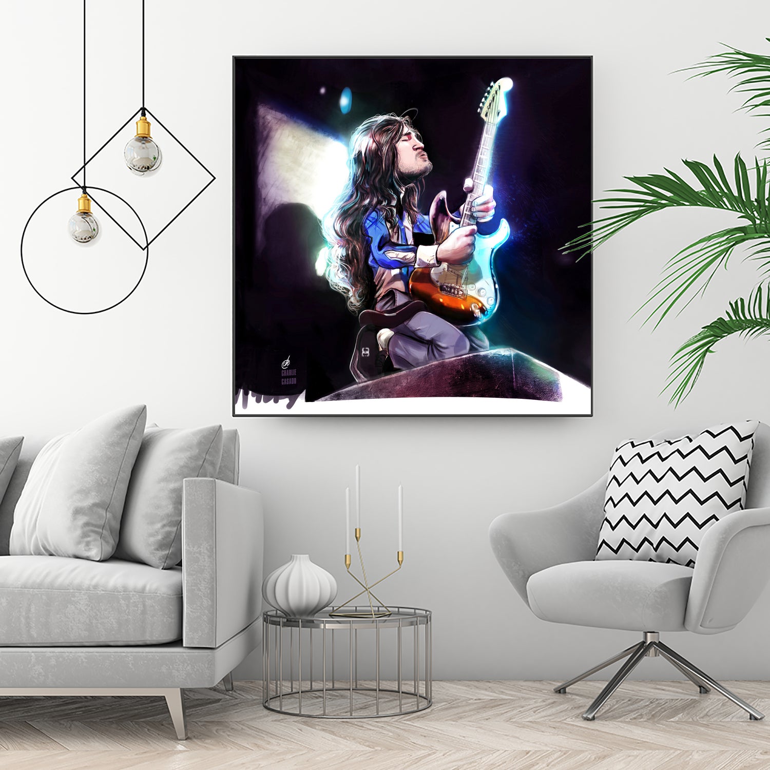 Frusciante Slane Castle by Charlie Casado on GIANT ART - black digital drawing