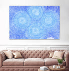 Blue ripples, four loci by Victor Fitzsimons on GIANT ART - blue mixed media