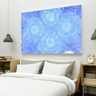 Blue ripples, four loci by Victor Fitzsimons on GIANT ART - blue mixed media