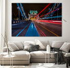 Lighttrails Tower Bridge by Reziebelle Martin on GIANT ART - red photo illustration