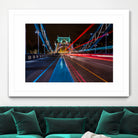 Lighttrails Tower Bridge by Reziebelle Martin on GIANT ART - red photo illustration