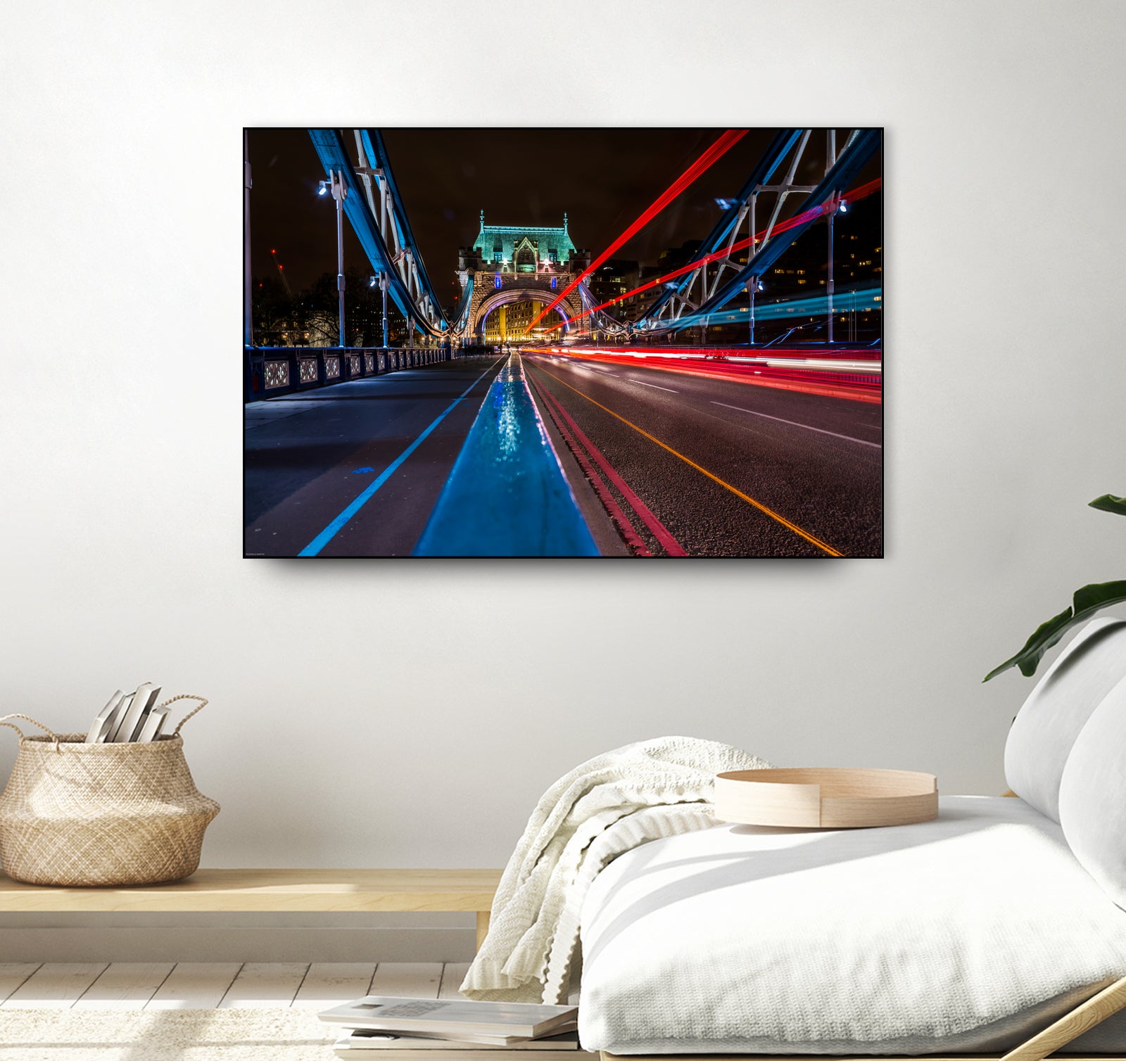 Lighttrails Tower Bridge by Reziebelle Martin on GIANT ART - red photo illustration