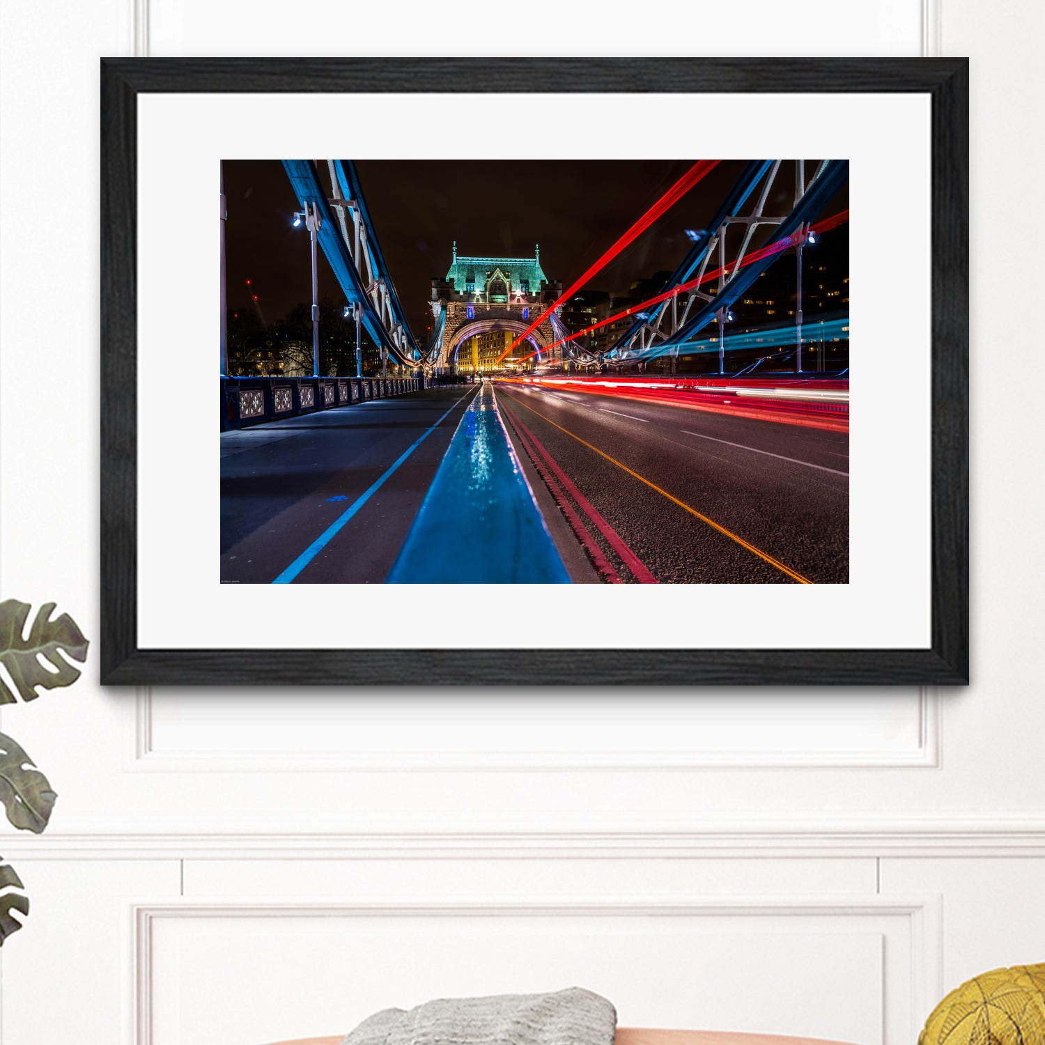 Lighttrails Tower Bridge by Reziebelle Martin on GIANT ART - red photo illustration