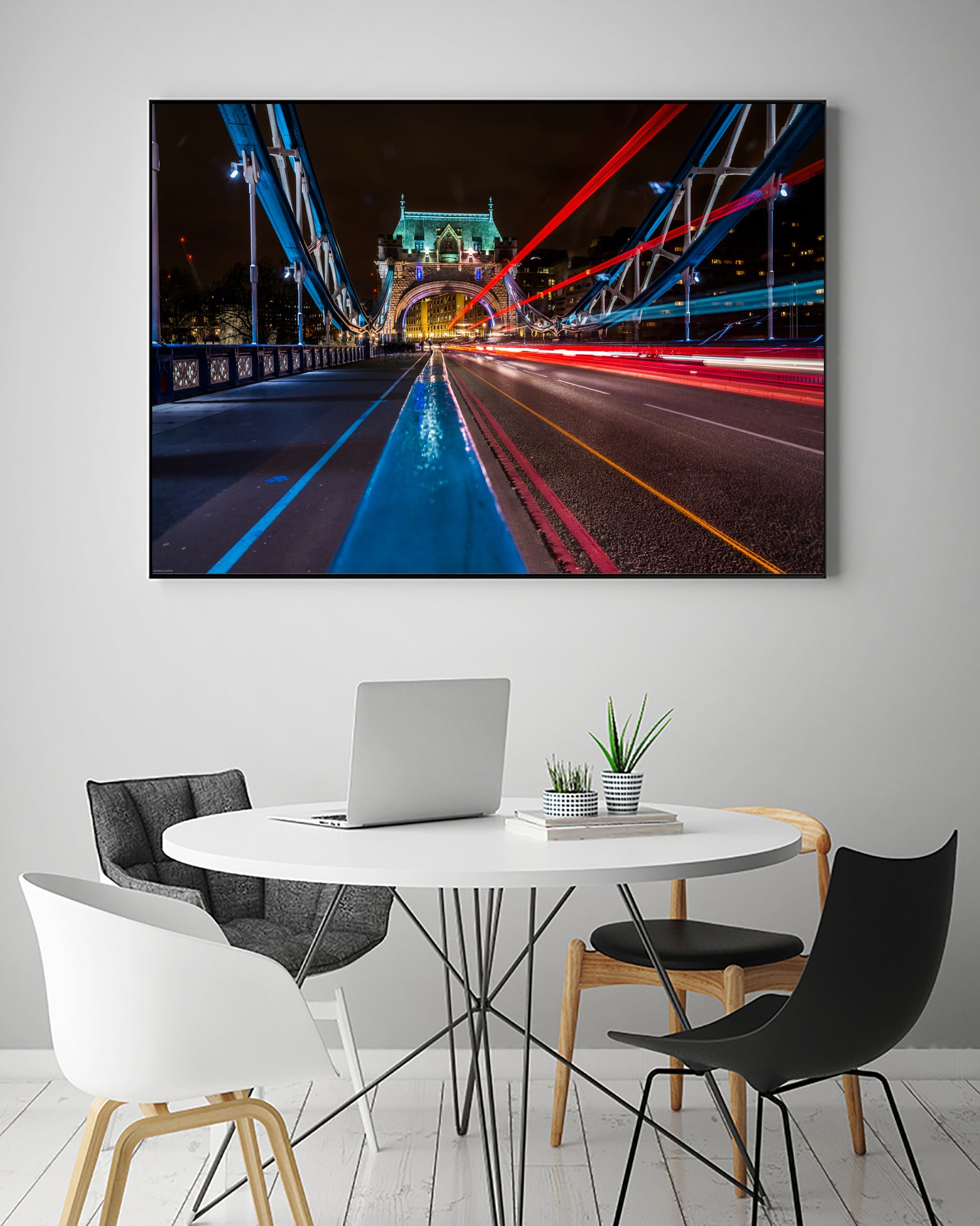 Lighttrails Tower Bridge by Reziebelle Martin on GIANT ART - red photo illustration