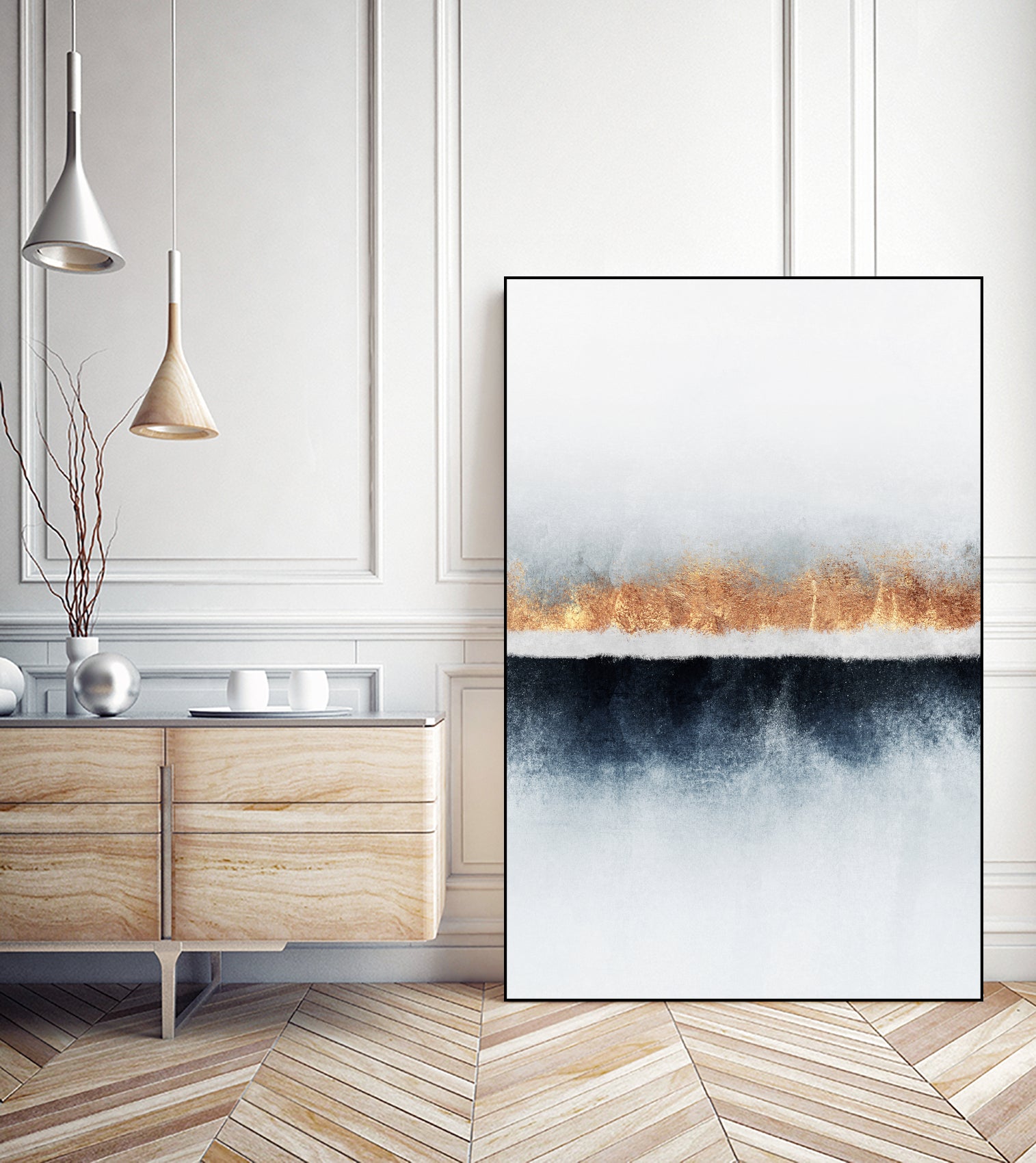 Horizon by Elisabeth Fredriksson on GIANT ART - white mixed media