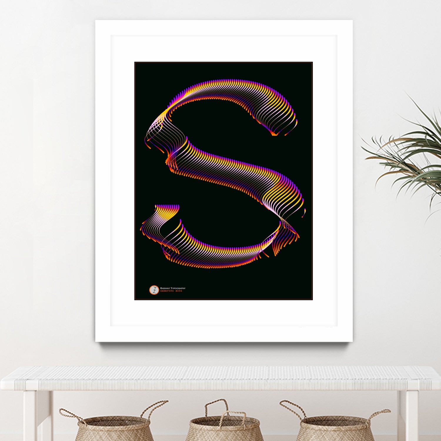 S - RADIANT GENETYPO #094 v01 by Toni Mitjanit on GIANT ART - black typography