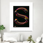 S - RADIANT GENETYPO #094 v01 by Toni Mitjanit on GIANT ART - black typography