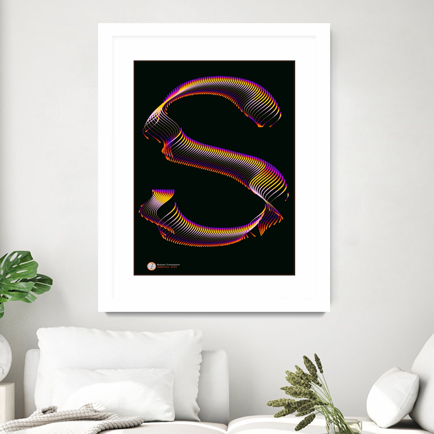 S - RADIANT GENETYPO #094 v01 by Toni Mitjanit on GIANT ART - black typography