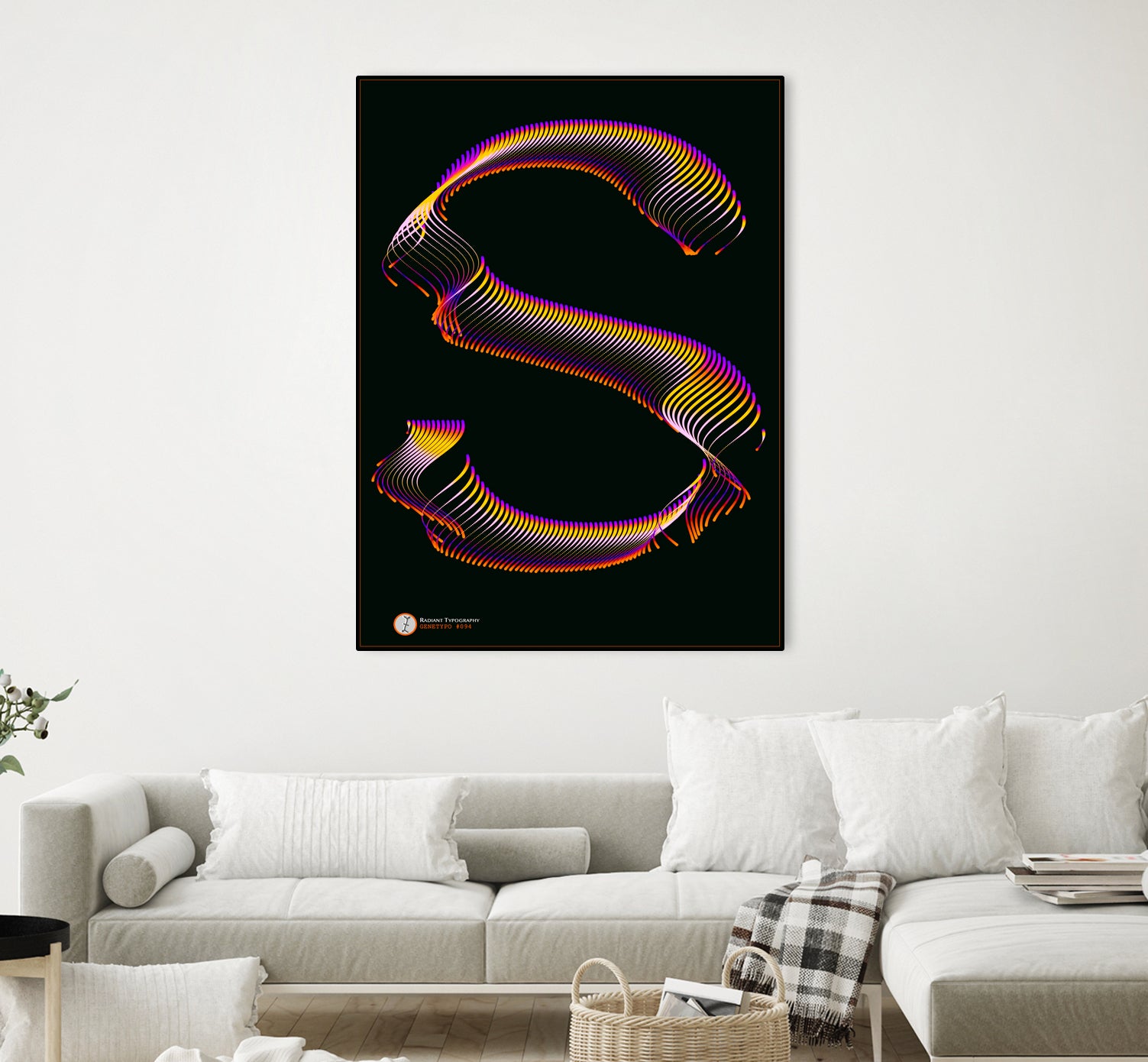 S - RADIANT GENETYPO #094 v01 by Toni Mitjanit on GIANT ART - black typography