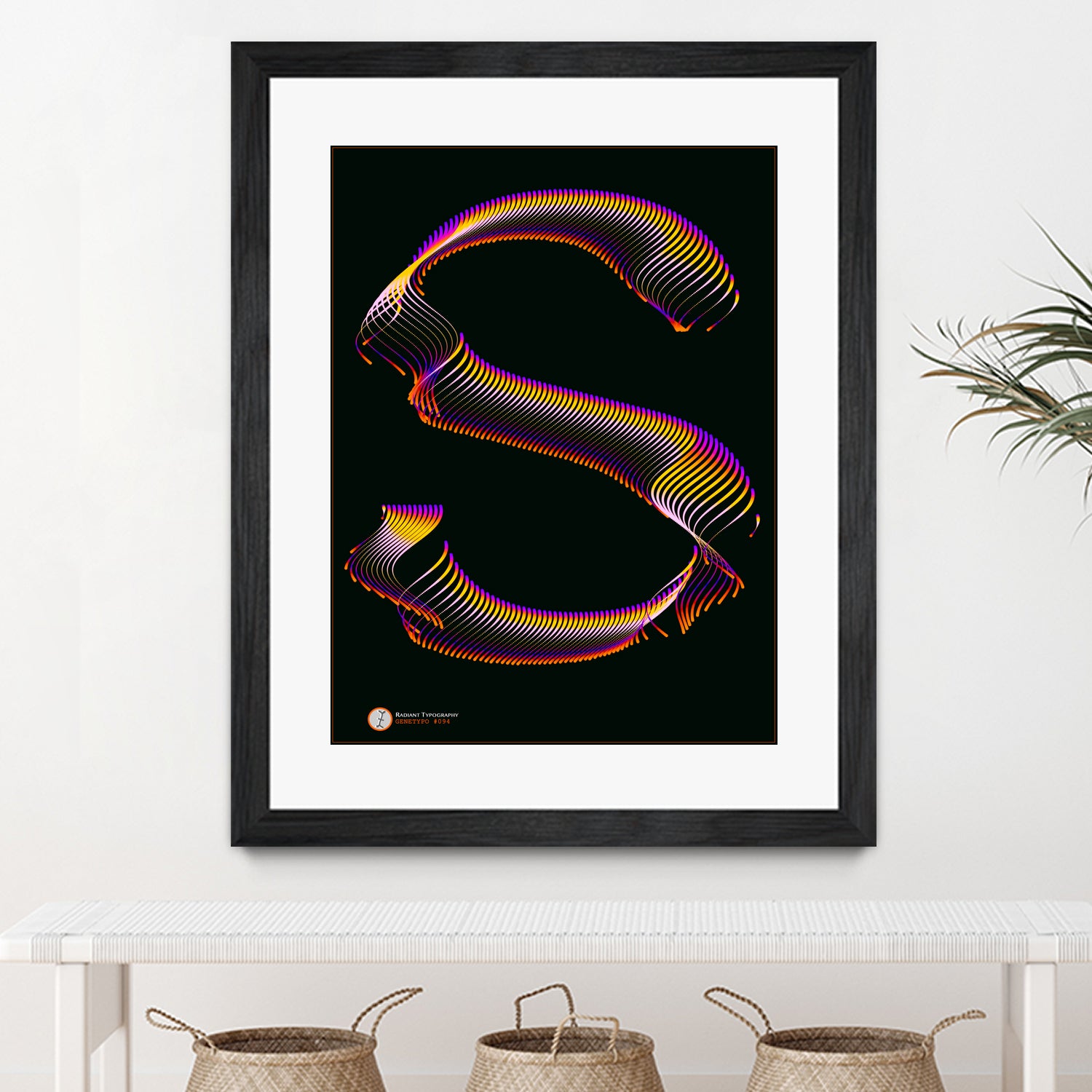 S - RADIANT GENETYPO #094 v01 by Toni Mitjanit on GIANT ART - black typography