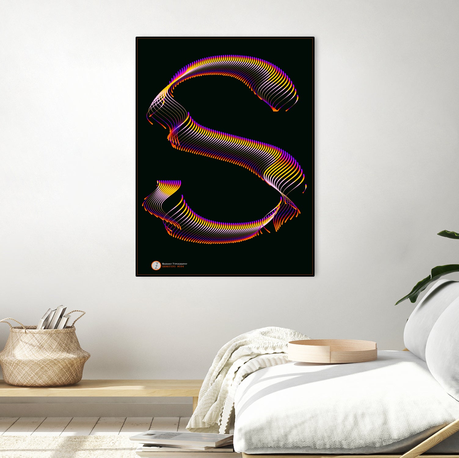 S - RADIANT GENETYPO #094 v01 by Toni Mitjanit on GIANT ART - black typography