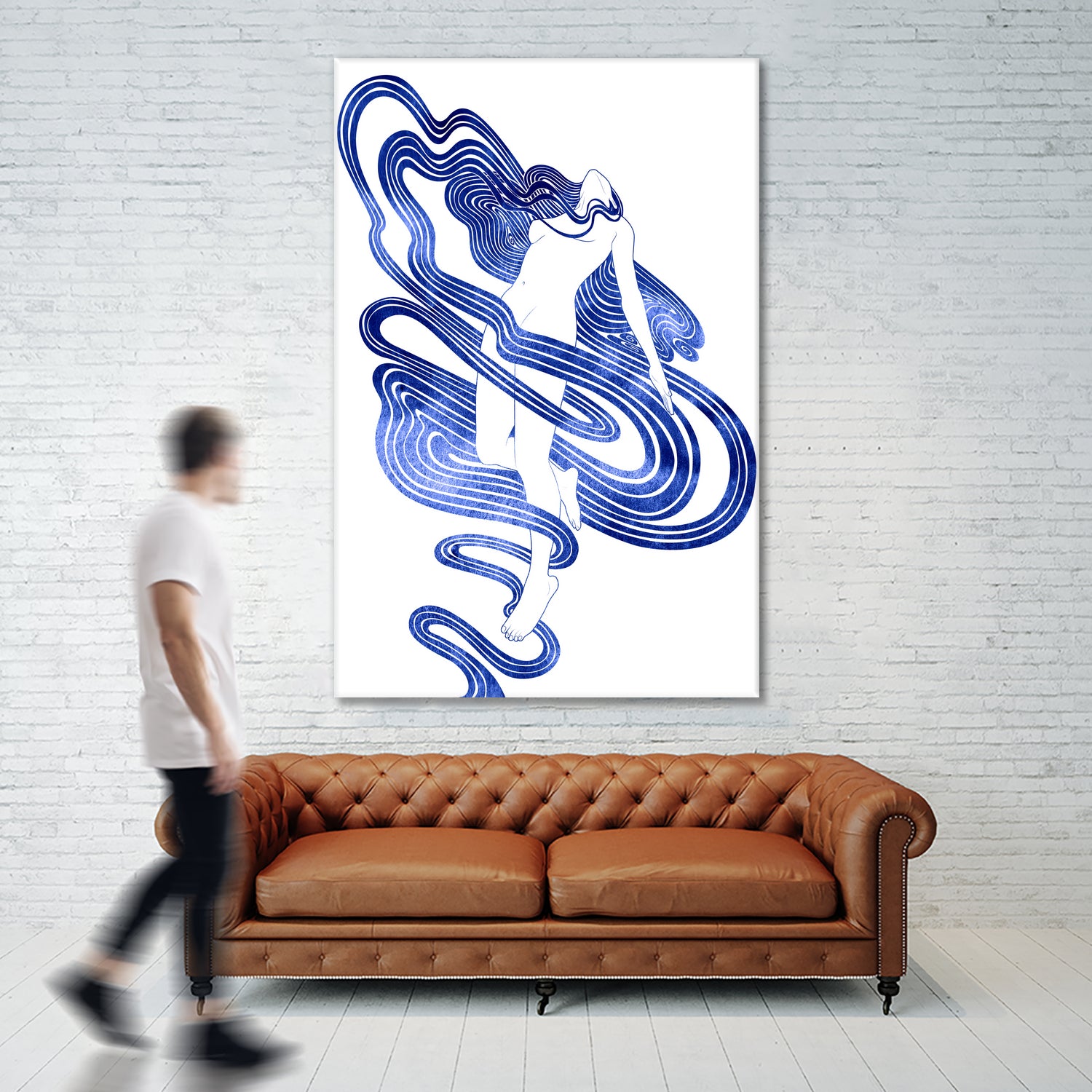 Dynamene by Stevyn Llewellyn on GIANT ART - blue mixed media