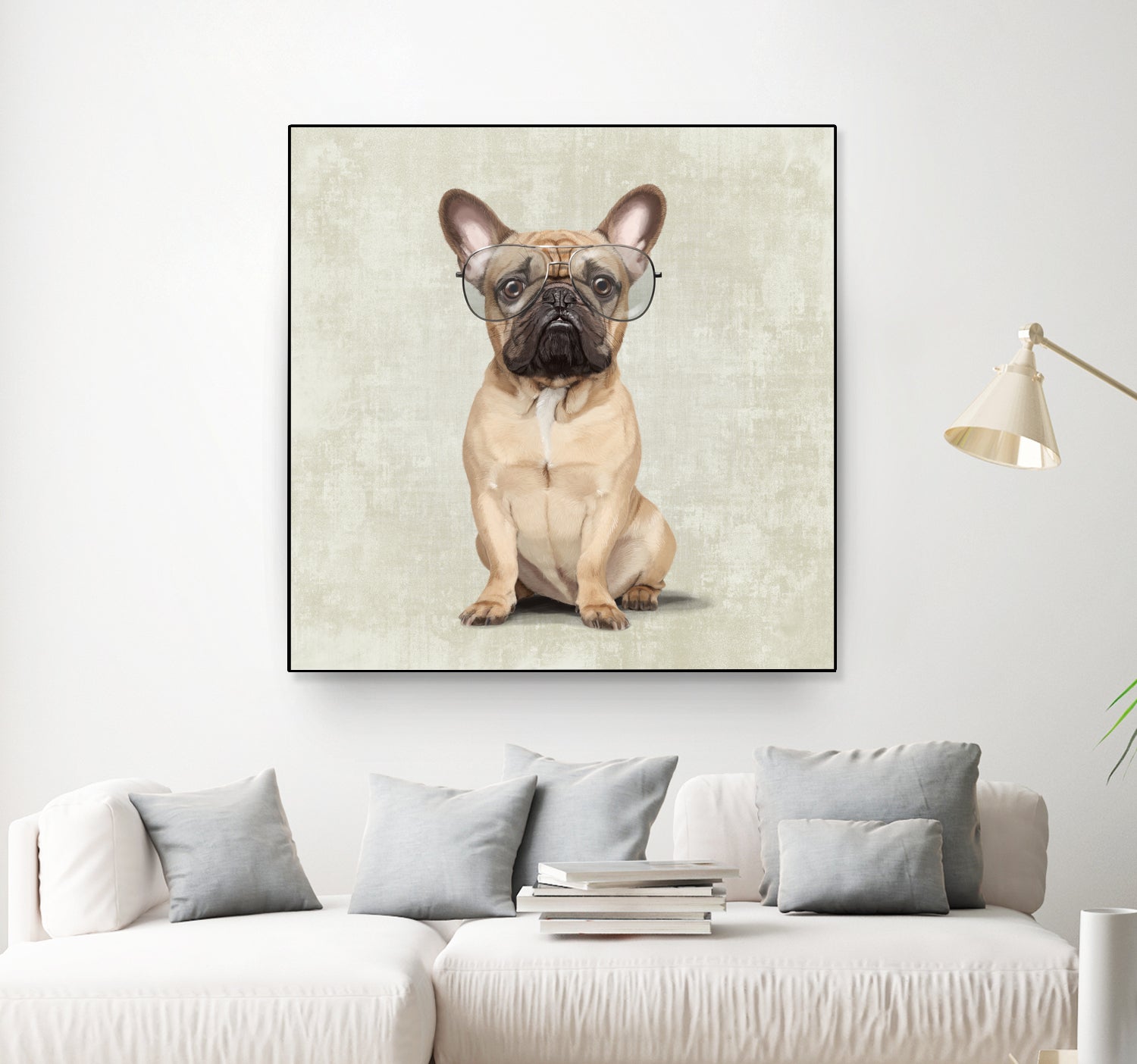 Mr French Bulldog by Roberta Jean Pharelli on GIANT ART - white digital painting