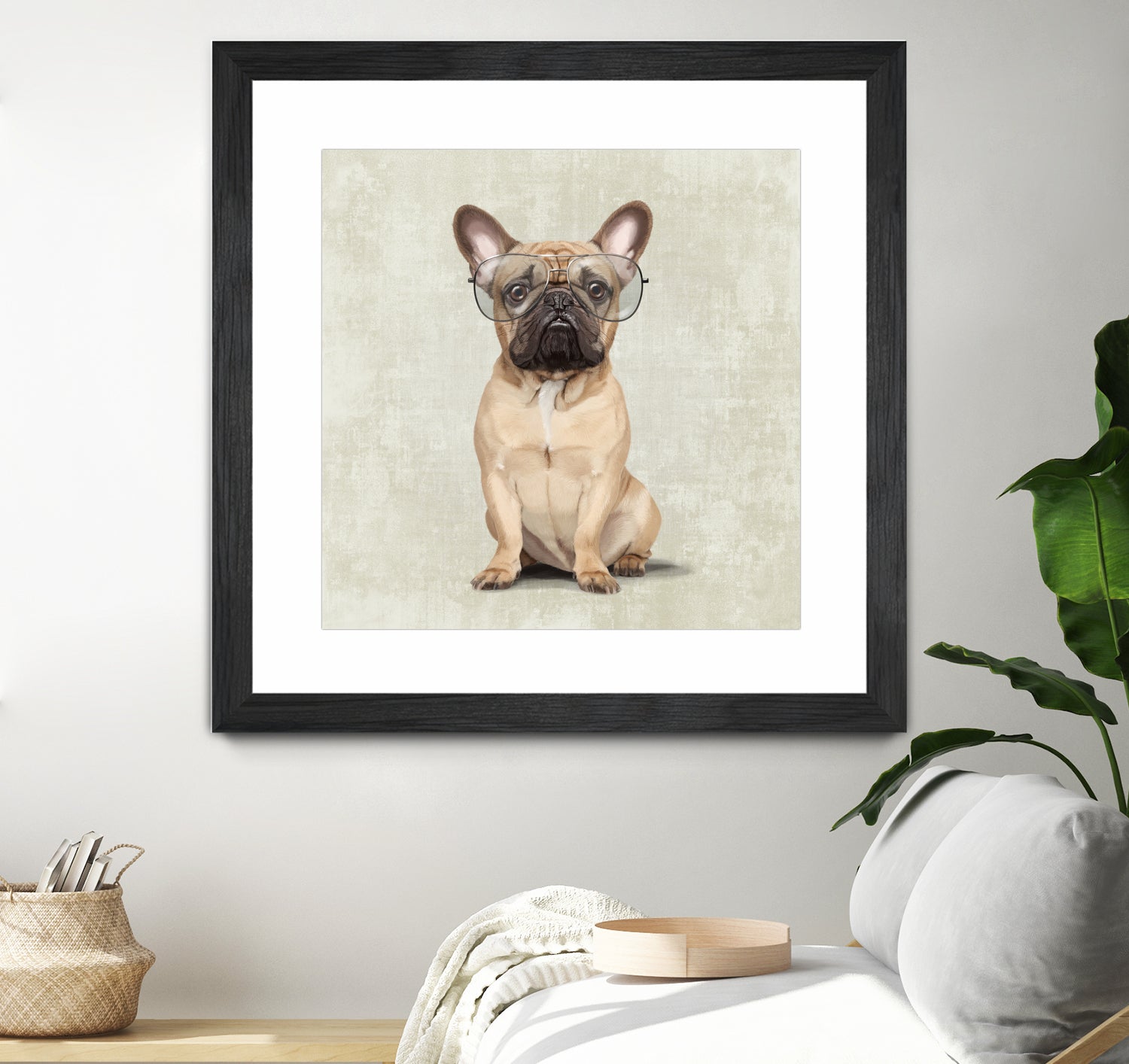 Mr French Bulldog by Roberta Jean Pharelli on GIANT ART - white digital painting