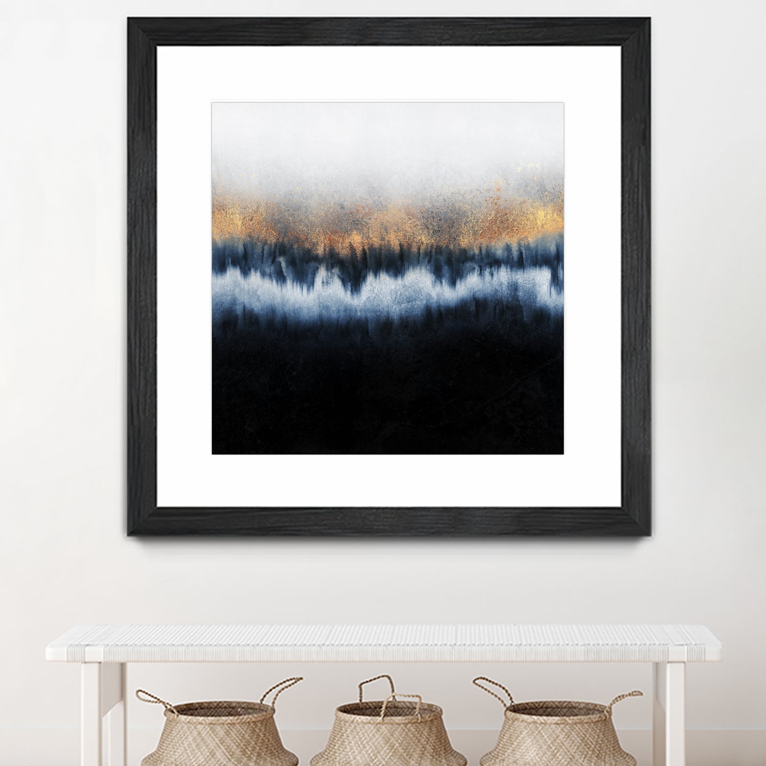 Golden Horizon by Elisabeth Fredriksson on GIANT ART - blue mixed media