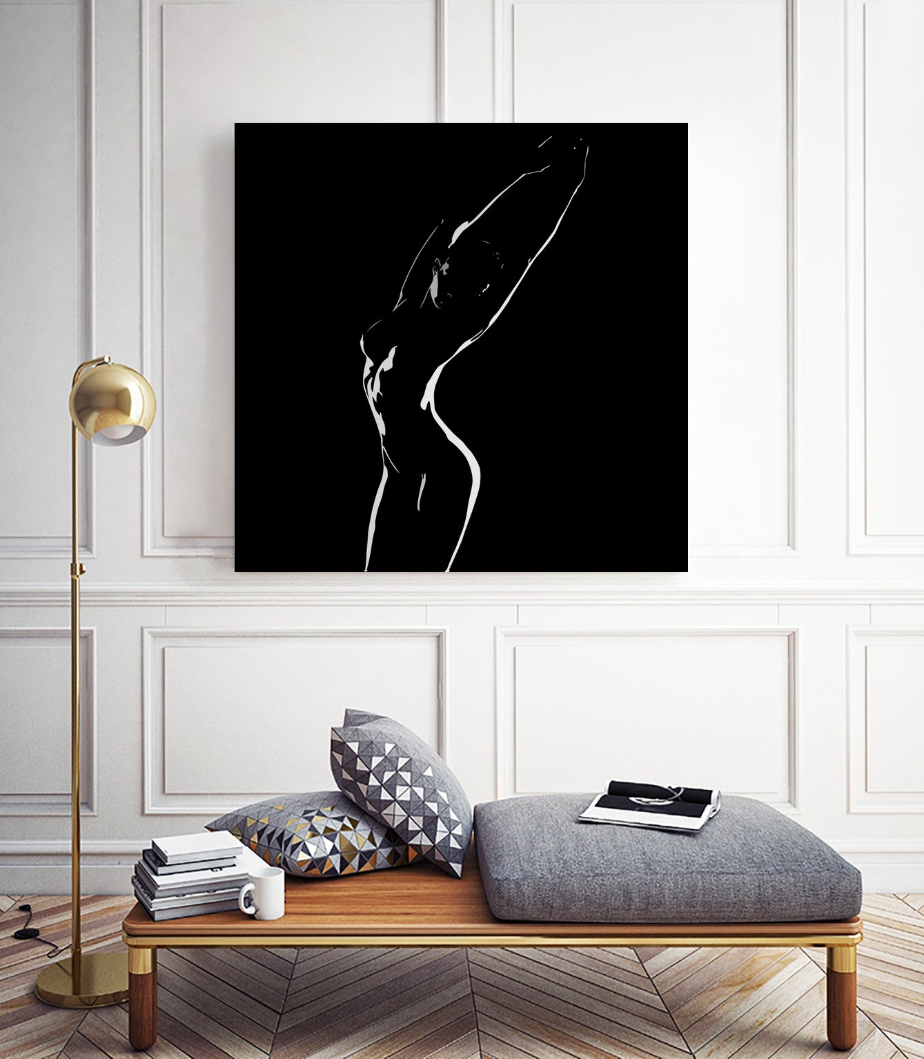 woman shadow female by Herman Wijanarko on GIANT ART - black vector illustration