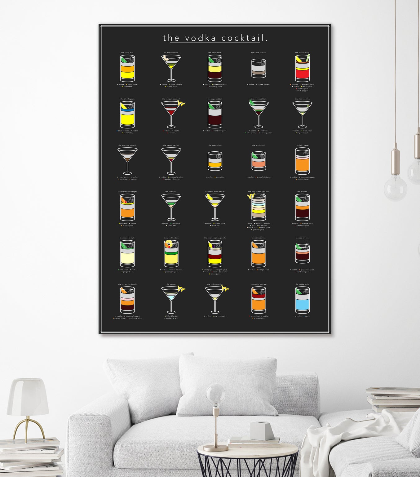 The Vodka Cocktail by Finlay McNevin on GIANT ART - black typography