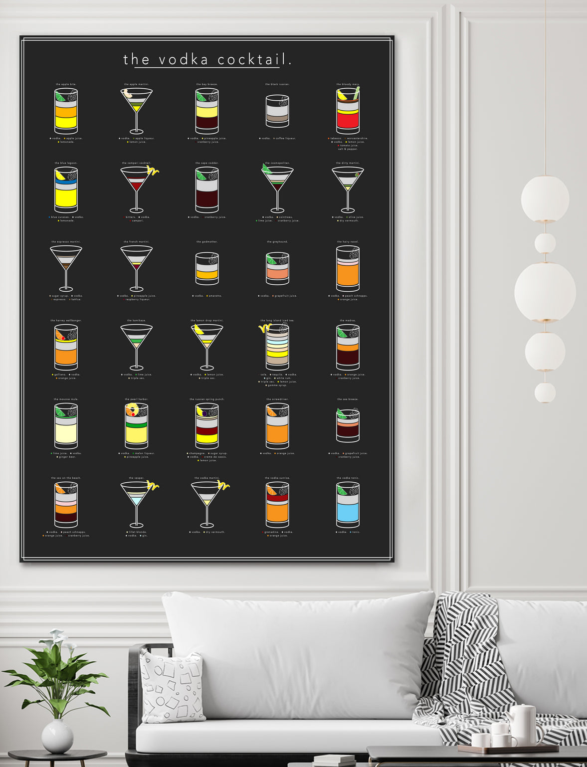 The Vodka Cocktail by Finlay McNevin on GIANT ART - black typography